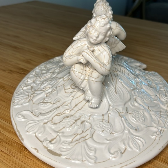 Italian Porcelain serving bowl LID (pedestal, ladle and platter broken 😢 - Picture 4 of 12